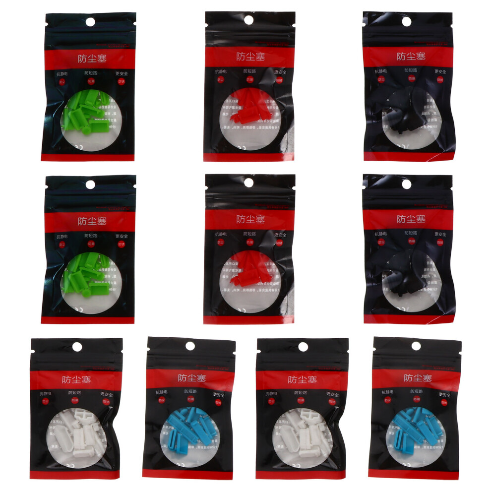 480 Pcs 10 Packs Laptop Dustproof Plugs For Connection Ports 033759382394