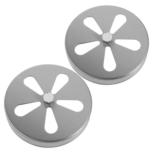 4Stk Silber Rundes Ofen Lüftungsgitter Ventilator Abdeckung 1