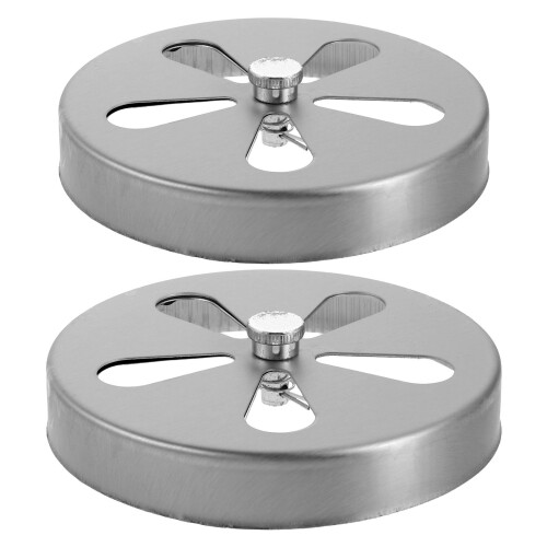 4Stk Silber Rundes Ofen Lüftungsgitter Ventilator Abdeckung 2