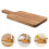 3Pcs Wood Cutting Board With Handle For Cheese Bread Pizza Serving 11