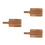 3Pcs Wood Cutting Board With Handle For Cheese Bread Pizza Serving 10