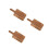 3Pcs Wood Cutting Board With Handle For Cheese Bread Pizza Serving 9