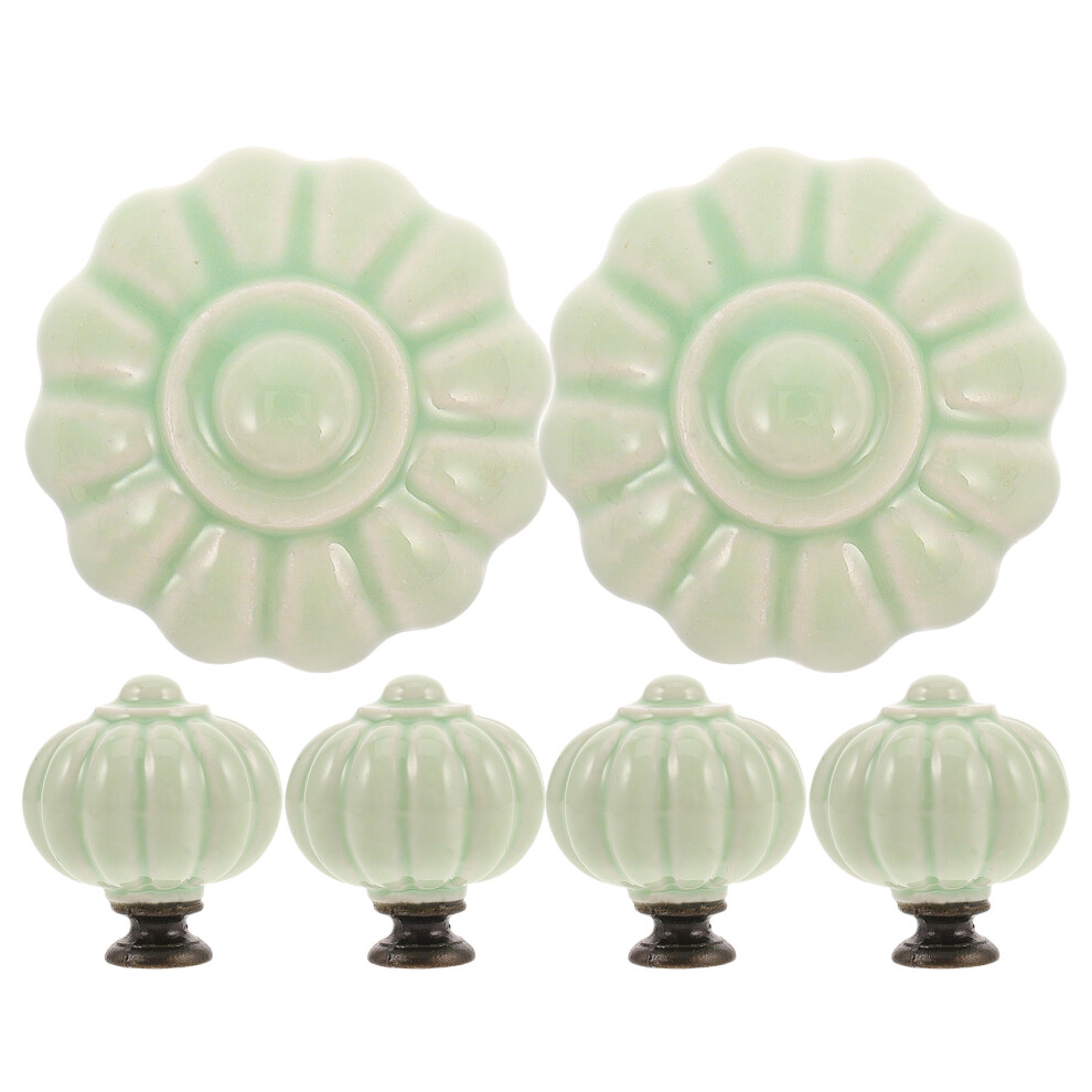 12 Pcs Ceramic Pumpkin Knobs For Kitchen Cabinet Doors And Drawers 033759383469