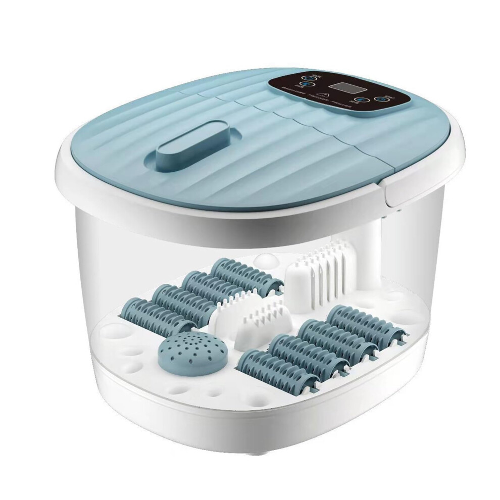 Blue Foot Soaker Foot Spa Bath Massager With Circulation Heat And Massage Rollers