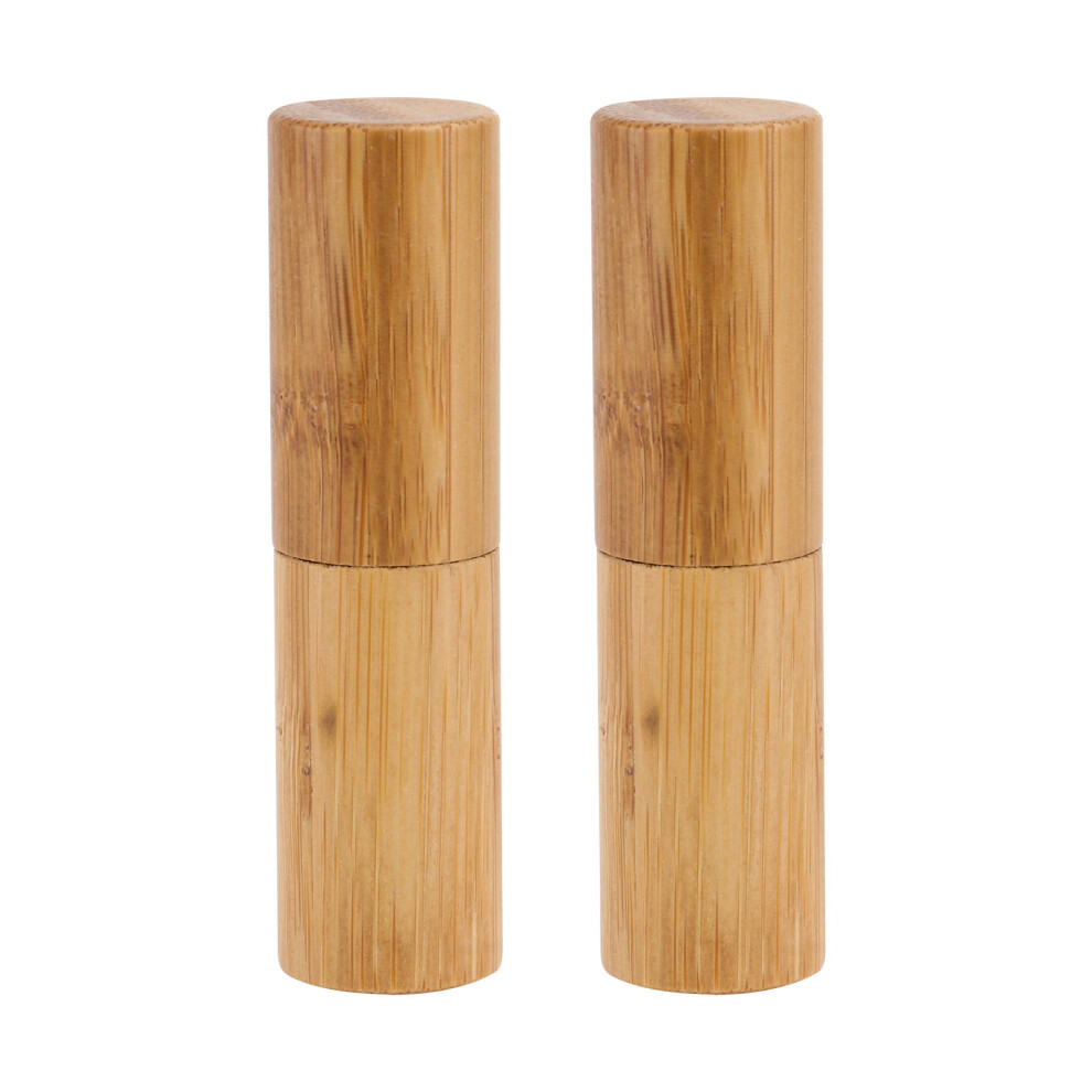 Aboofan Golden 4 Pcs 3. Empty Bamboo Lipstick Tubes For Women Girls 12.1Mm