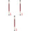 6 Pcs Concert Music Baton For Performance Dark Red 3