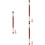 6 Pcs Concert Music Baton For Performance Dark Red 6
