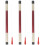 6 Pcs Concert Music Baton For Performance Dark Red 4