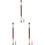 6 Pcs Concert Music Baton For Performance Dark Red 2