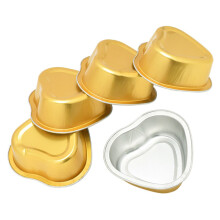 15 Pcs Heart Shape Wax Melting Bowl Metal Depilatory Cream Bowl Golden