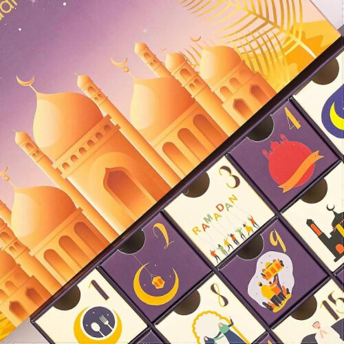 Ramadan Calendar,Ramadan Advent Calendar with 30 Countdown Drawers DIY filling,Pre-Assemb easter decor 2