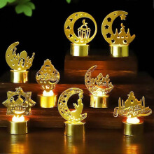 8 Pack Ramadan Lantern Decorations for Home - Unique Eid Mubarak Lantern Lights, Star and easter decor