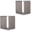 2Pcs Square Mousse Mold Stainless Steel Cake Ring Dessert Baking Tool 4