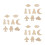 81 Pcs Diy Unfinished Outer Space Wooden Craft Chips 4