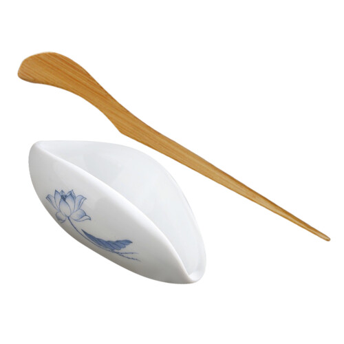 5Pcs Ceramic Tea Vessel Coffee Bean Holder With Spoon 2