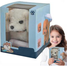 (A) My Realistic Robot Puppy, Interactive Plush Pet Kids Toys Mini Cute Soft Robot Dog Can Walk And Bark
