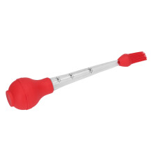 Turkey Baster Set with Sauce Brush - 100g, 6.5x31.5cm, Red