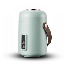 (yellow) 500ml Electric Cooking Pot Travel Kettle Slow Cooker Portable Stew Pot Multicooker Boiling Cup with Appointment 500W