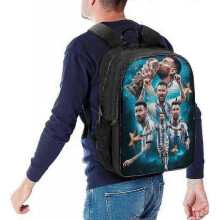 b10921 Messi Backpack, Children'S Backpack, Student School Bag Bookbag Rucksack, 3D Printed Soccer Player School Bag for Boys Girls 16 uji10921 2025