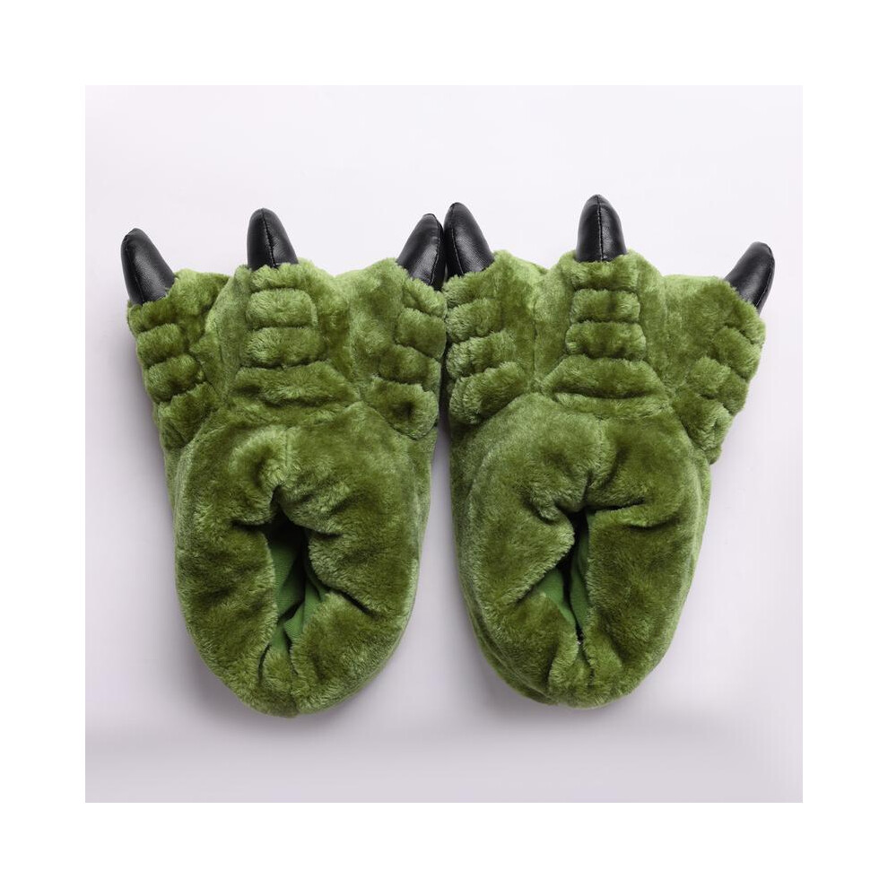 (Green, UK13/14) Claw Slippers - Unisex Monster Slippers