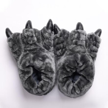 (Grey, UK13/14) Claw Slippers - Unisex Monster Slippers