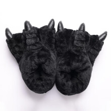(Black, UK13/14) Claw Slippers - Unisex Monster Slippers