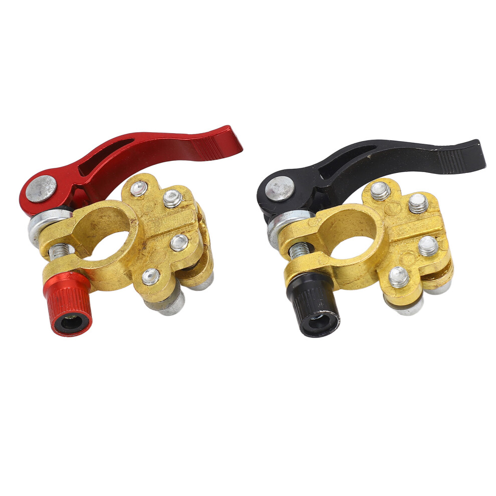 4-Way Brass Battery Terminal Connectors 45-200Ah Quick Release Kit Red/Black 3131352172170