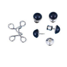 (Black) 1 Pair Pearl Jeans Button Pins Pants Snap Fastener Adjustable Tightener Waist Buckle DIY Clothing Jeans Sewing-free Buttons