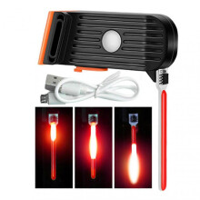 (Red Light) Bike Tail Light 4 Mode High Bright Bike Dripping Tail Light Waterproof Night Riding LED Rear Lamp