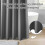 (Grey)Shower Curtain Mould Proof Resistant, Weighted Shower Curtains 2025 2