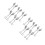 10Pairs Silver Metal Zipper Sliders for Backpack Luggage Replacement 6
