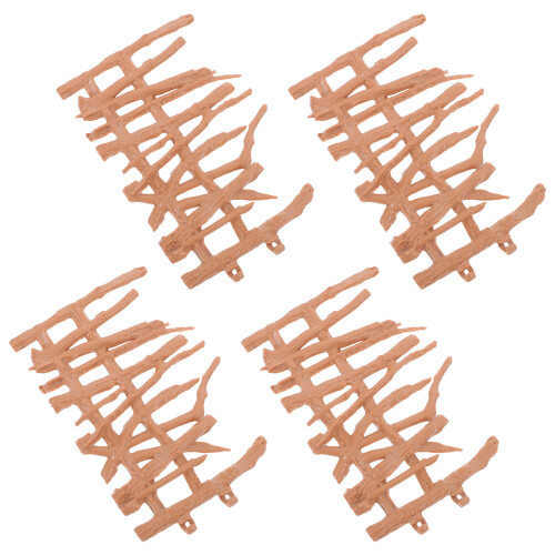2Pcs Mini Plastic Picket Fence For Micro Garden Diy Craft