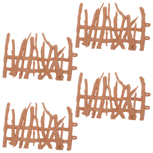 2Pcs Mini Plastic Picket Fence For Micro Garden Diy Craft 2