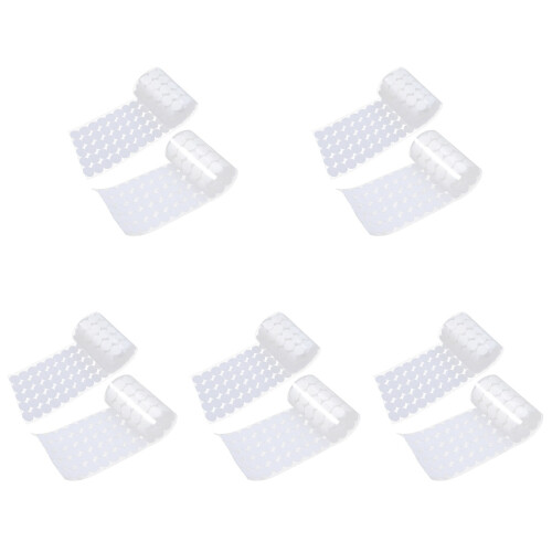 4500 Pcs 10Mm White Round Back Sticky Tape Hook And Loop Adhesive Dots 1
