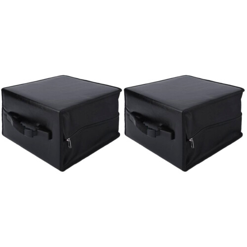 2Pcs 360 Discs Portable Cd Dvd Wallet Holder Case Black 1