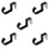 5Pcs S Shape Purse Hook For Table Heavy Duty Metal Hanger 5