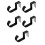 5Pcs S Shape Purse Hook For Table Heavy Duty Metal Hanger 6