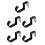 5Pcs S Shape Purse Hook For Table Heavy Duty Metal Hanger 9