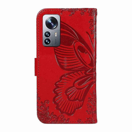 (Red)Leather Phone Case For Xiaomi 12 Pro 2025 2