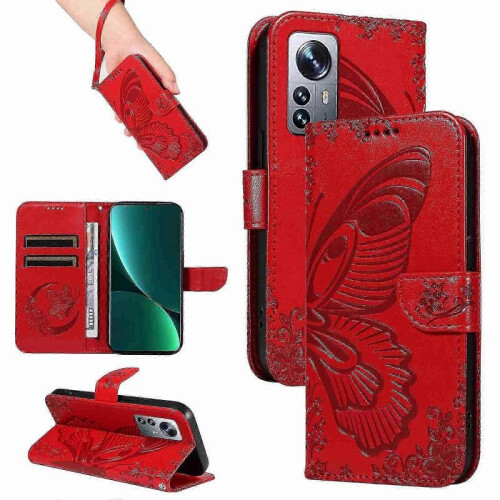 (Red)Leather Phone Case For Xiaomi 12 Pro 2025