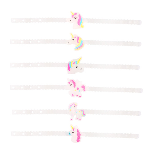 24 Pcs Glow Flash Bangle Cartoon Unicorn Bracelet For Children