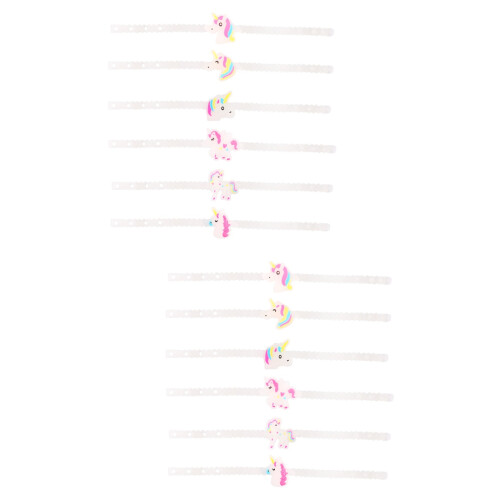 24 Pcs Glow Flash Bangle Cartoon Unicorn Bracelet For Children 1