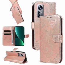 (Rose Gold) Leather Phone Case For Xiaomi 12 Pro 2025