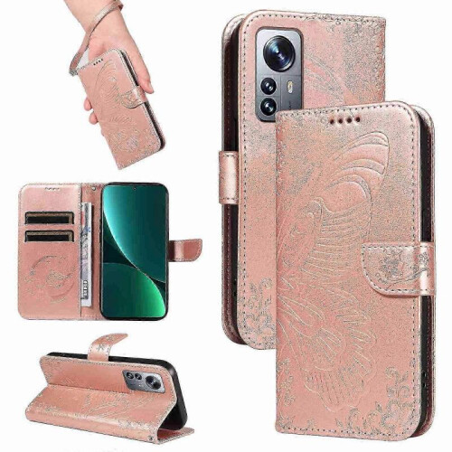 (Rose Gold)Leather Phone Case For Xiaomi 12 Pro 2025