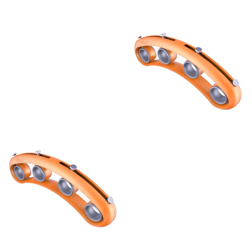 2 Pcs Finger Expansion Trainers Ukulele Stretcher Spreader Orange 2