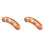 2 Pcs Finger Expansion Trainers Ukulele Stretcher Spreader Orange 2