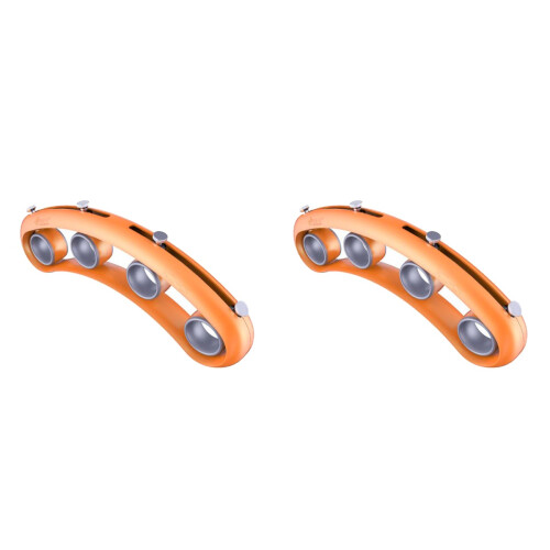2 Pcs Finger Expansion Trainers Ukulele Stretcher Spreader Orange 1