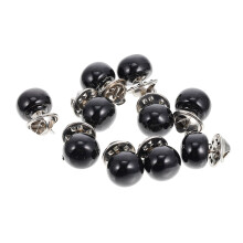 60St Stijlvolle Zwarte Collar Snaps Met Parel Modieuze Kleding