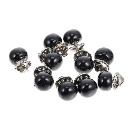 60St Stijlvolle Zwarte Collar Snaps Met Parel Modieuze Kleding