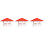 3 Pcs Car Radiator Cap Easy-To-Use Rain Cap 24x24cm Red 4